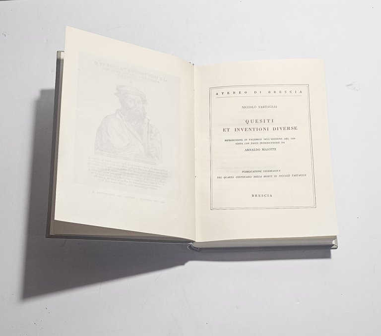 Niccolò Tartaglia Quesiti et Inventioni Diverse facsimile 1554 Brescia cofanetto | Immagine Gallery 3