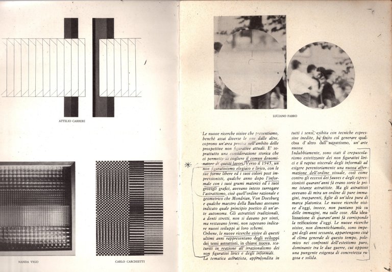 Nuove ricerche visive in Italia presentazione di Giorgio Kaisserlian