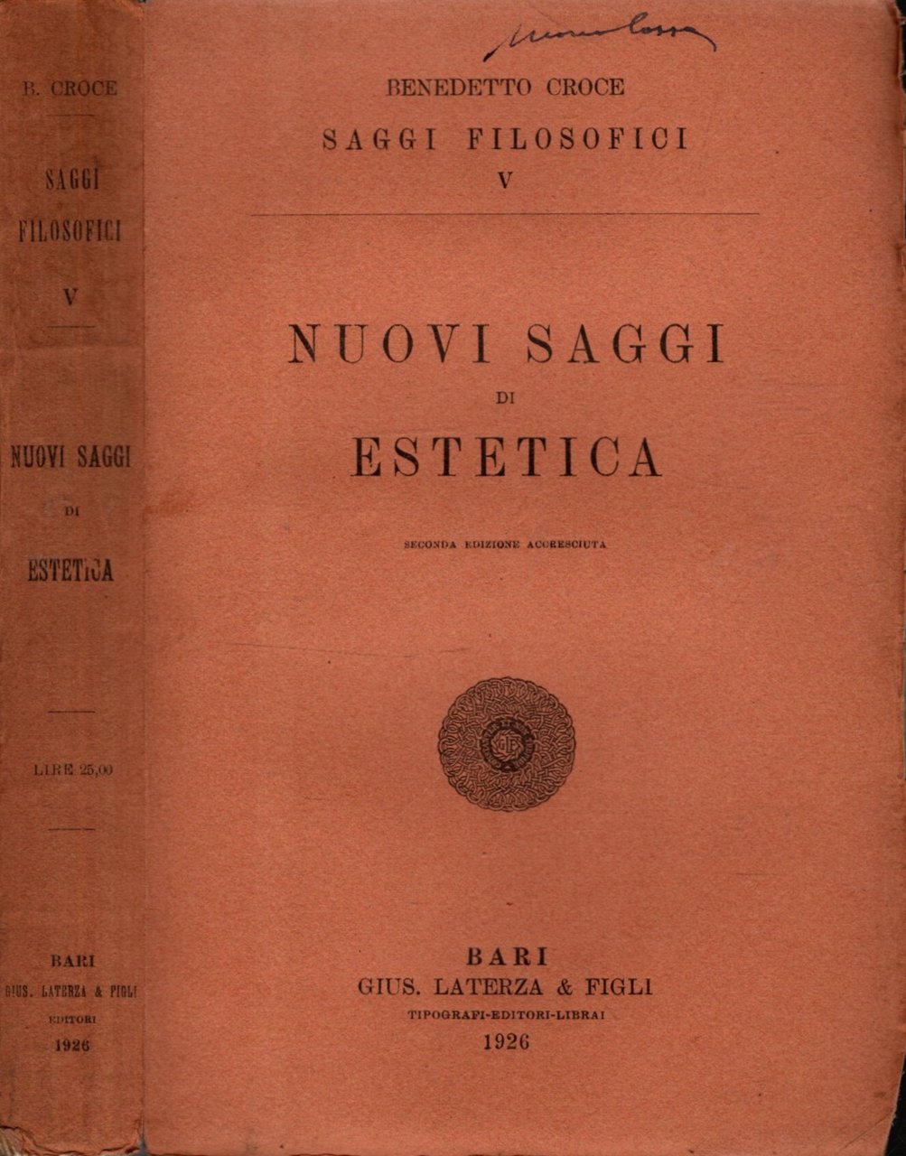 NUOVI SAGGI DI ESTETICA