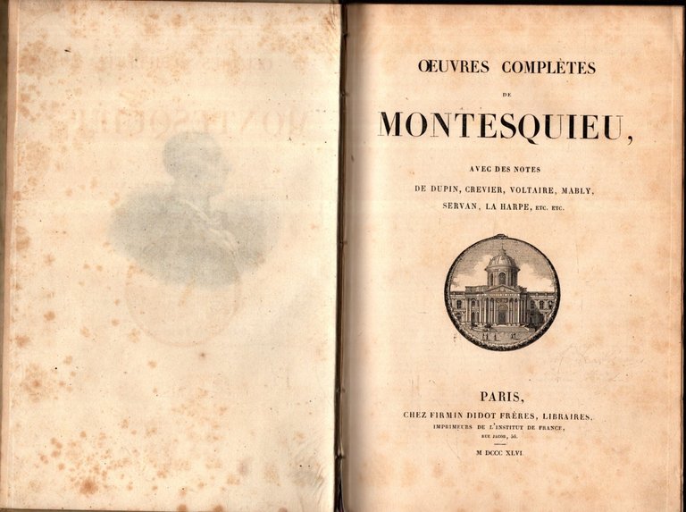 Oeuvres complètes de Montesquieu avec des notes de Dupin, Crevier, …