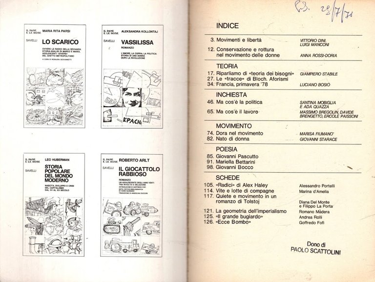 Ombre rosse 25 : nuova rivista bimestrale (Giugno 1978)