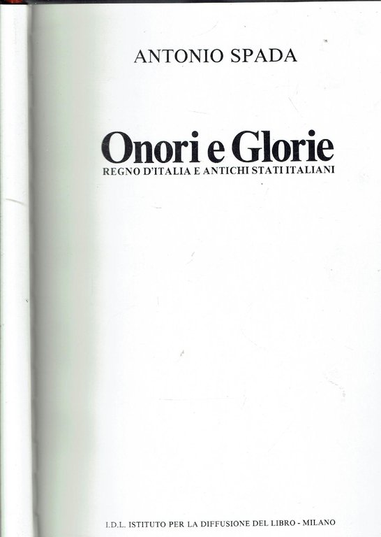 Onori E Glorie Regno D'Italia E Antichi Stati italiani di …