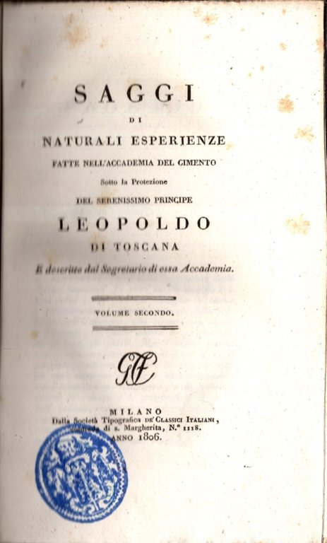 Opere Di Lorenzo Magalotti 2 Vol 1806