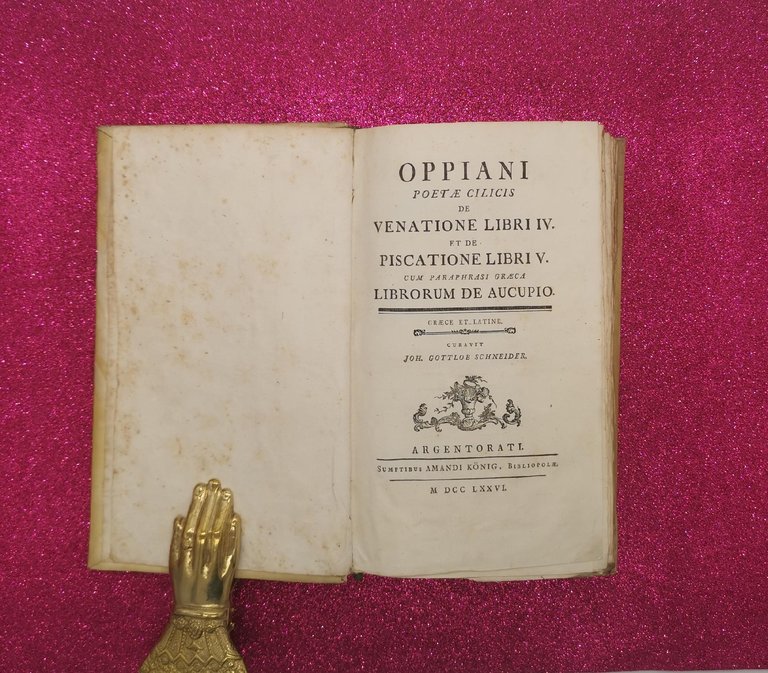 Oppiani Poetae Cilicis De Venatione Libri IV De Piscatione Libri …
