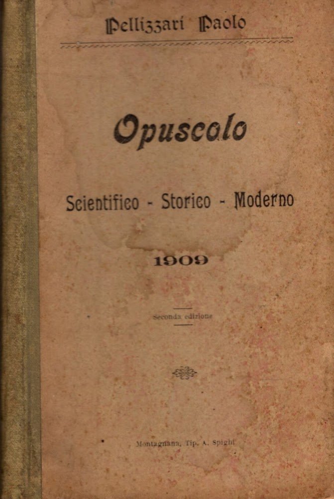 OPUSCOLO SCIENTIFICO STORICO MODERNO 1909