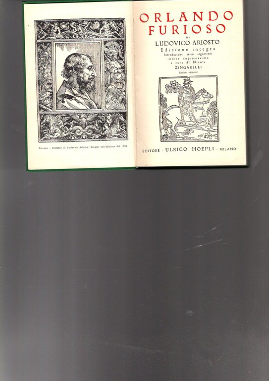 ORLANDO FURIOSO DI LUDOVICO ARIOSTO