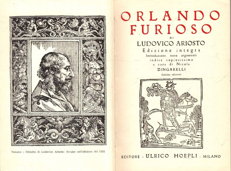 ORLANDO FURIOSO DI LUDOVICO ARIOSTO