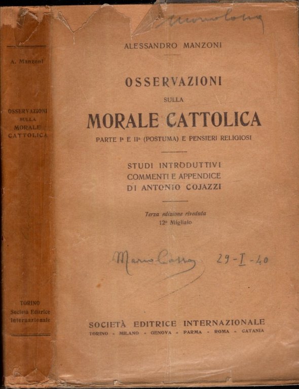 OSSERVAZIONI SULLA MORALE CATTOLICA