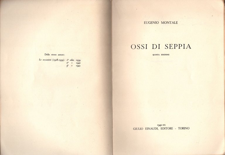 Ossi di seppia di Eugenio Montale