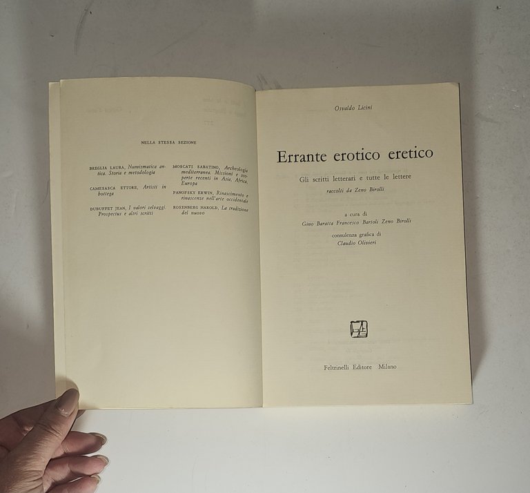 Osvaldo Licini Errante Erotico Eretico Feltrinelli 1974 Arte | Immagine Gallery 3