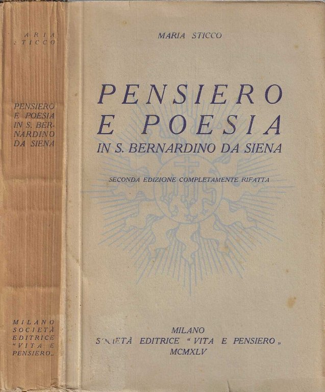 Pensiero E Poesia In S. Bernardino Da Siena di Maria …