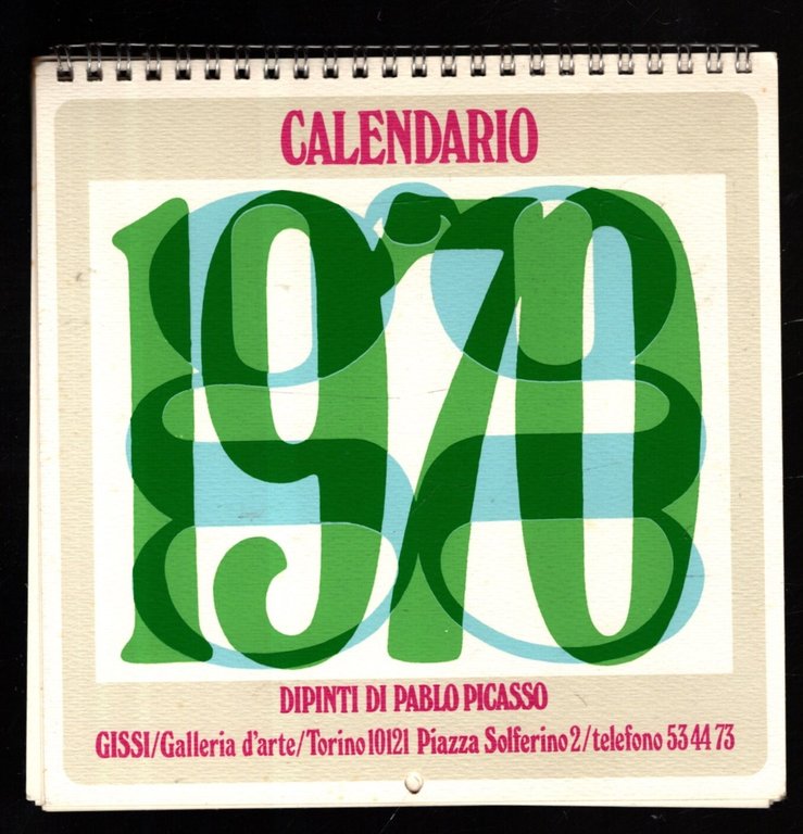PICASSO PALAZZO DEI DIAMANTI + CALENDARIO