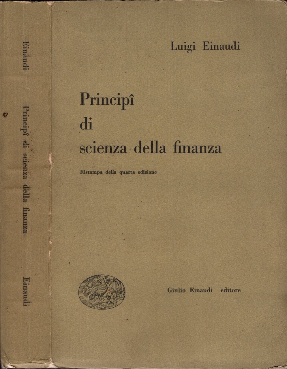 Principii di scienza delle finanze di Luigi Einaudi