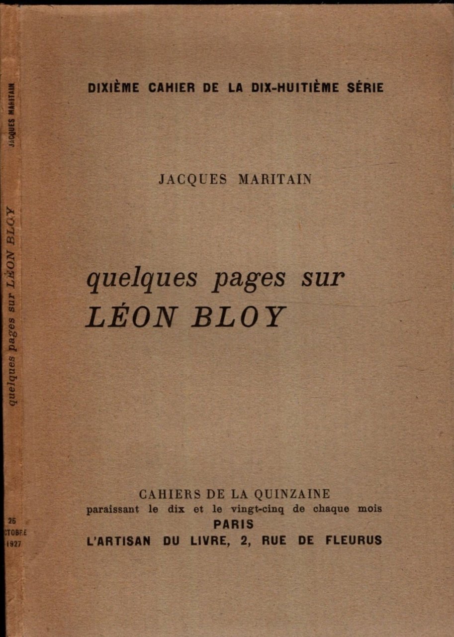 QUELQUES PAGES SUR LEON BLOY