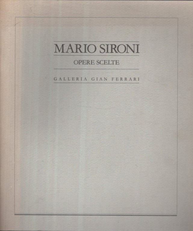 Raccolta fascicoli mostre di Sironi