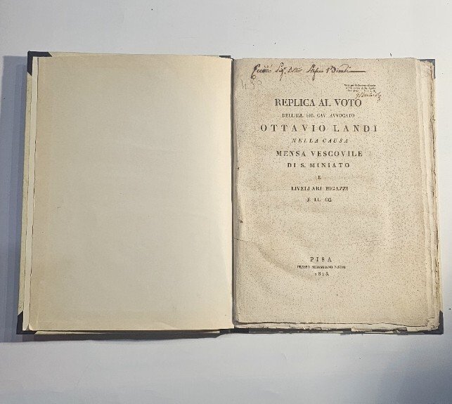 Replica Al Voto Dell'ill. Sig. Cav. Avvocato Ottavio Landi Nella …