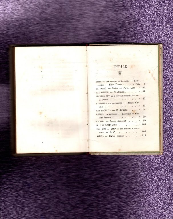 RICORDO DI AMICIZIA - STRENNA PEL 1870