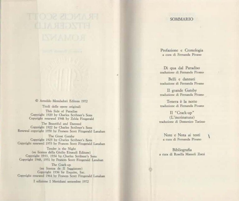 Romanzi (FITZGERALD)
