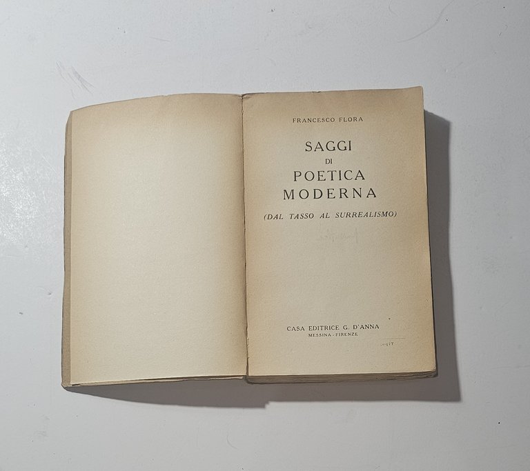 Saggi Di Poetica Moderna Di Francesco Flora Dal Tasso Al … | Immagine Gallery 3