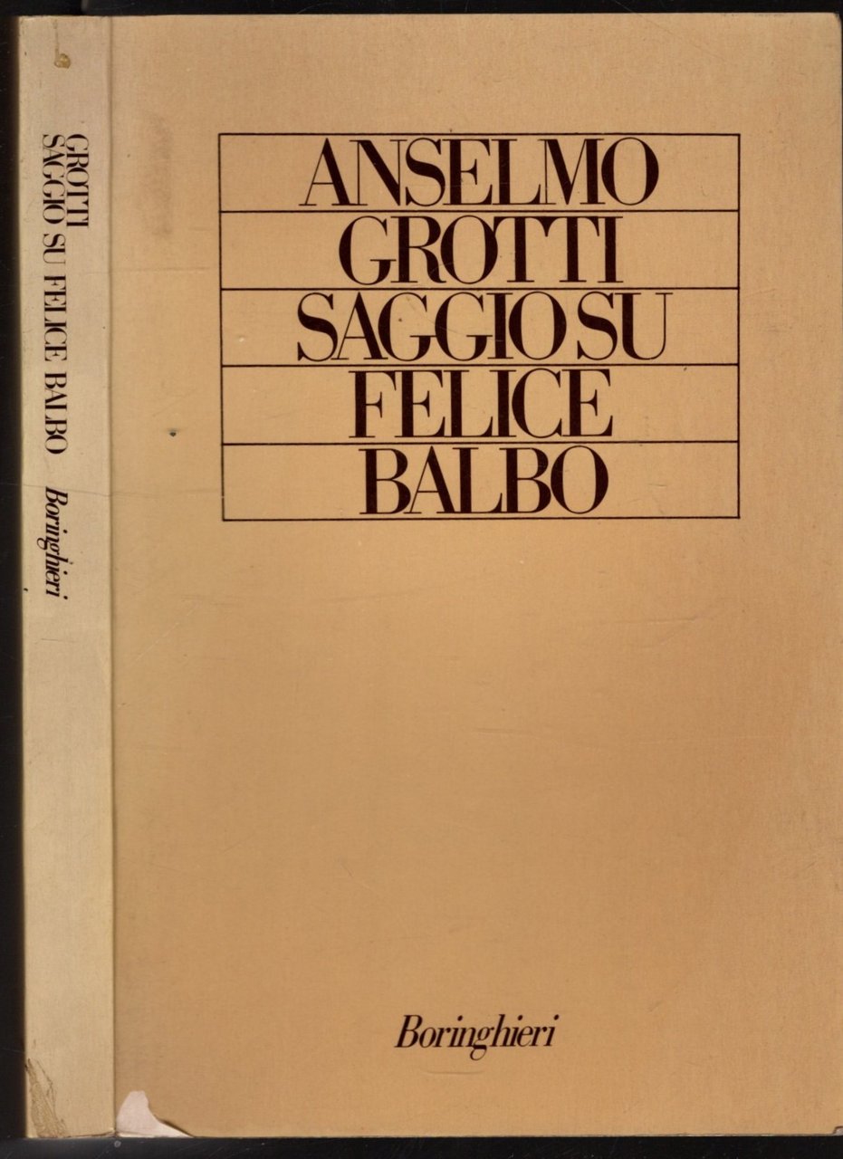 Saggio Su Felice Balbo