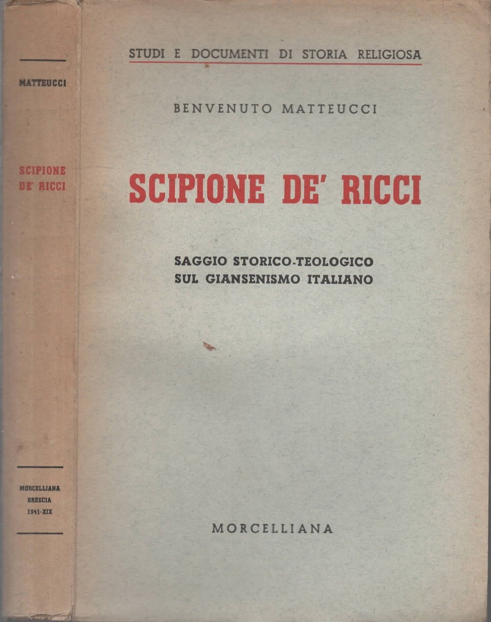 Scipione De Ricci Saggio Storico Teologico Giansenenismo