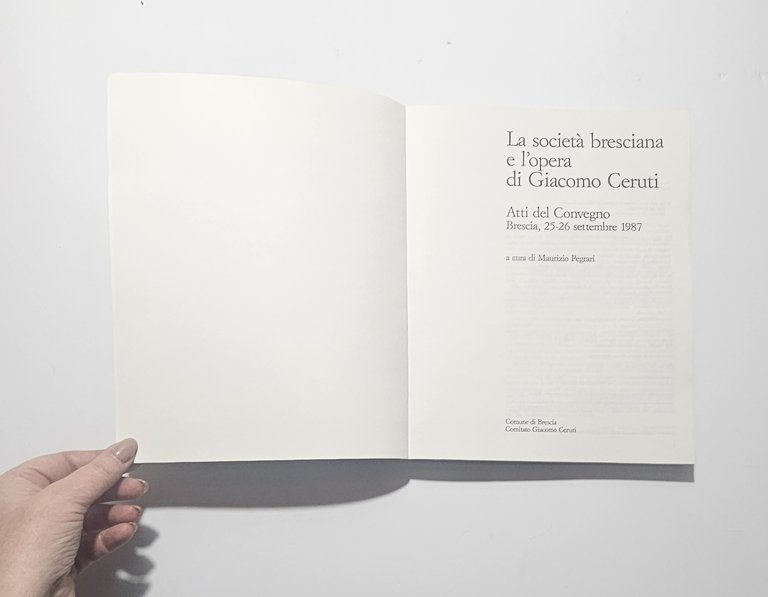 Società Bresciana Opera Giacomo Ceruti Libro Arte Brescia Convegno | Immagine Gallery 3