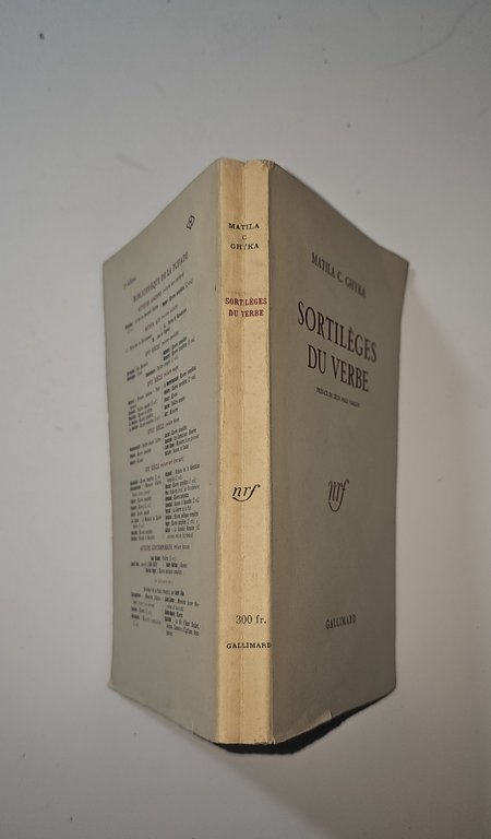 Sortilèges du Verbe Matila Ghyka Gallimard NRF Letteratura | Immagine Gallery 2
