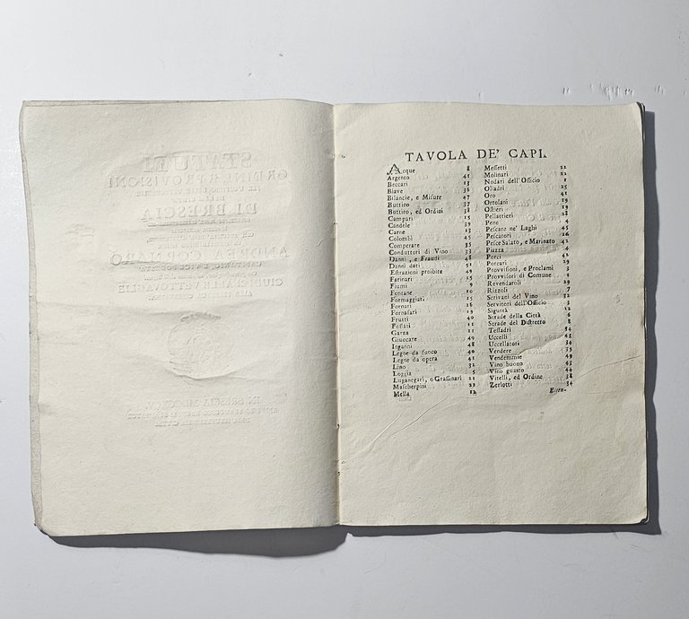 Statuti ordini, e provisioni per l'officio delle vettovaglie della città … | Immagine Gallery 3