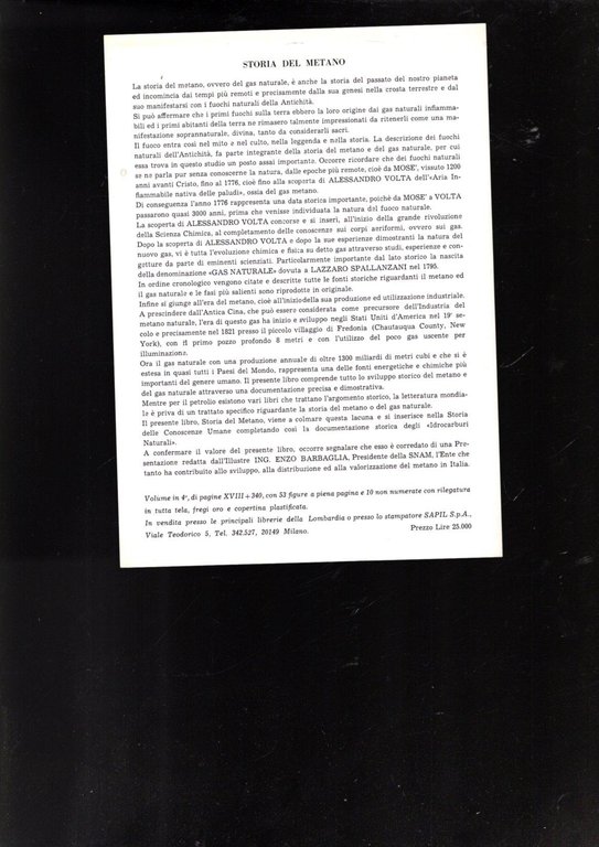 STORIA DEL METANO