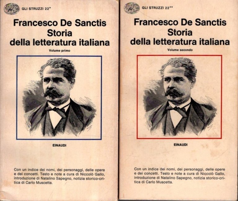 Storia della letteratura italiana in due volumi di F. De …