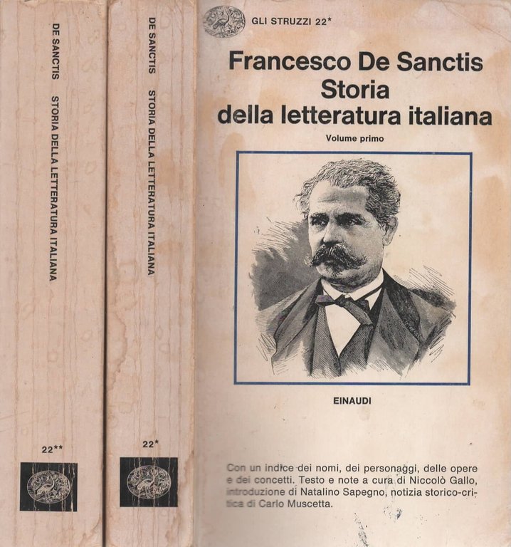Storia della letteratura italiana in due volumi di F. De …