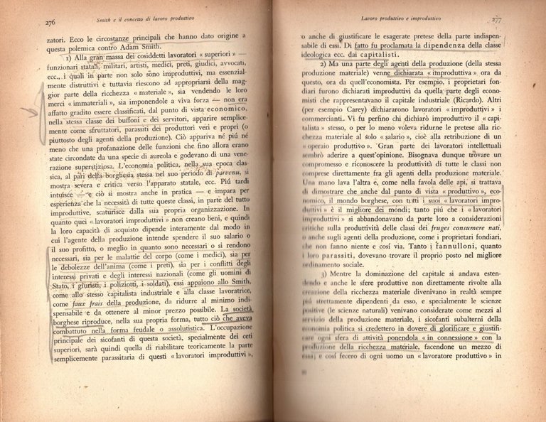 Storia delle teorie economiche tre volumi (sottolineate a matita)