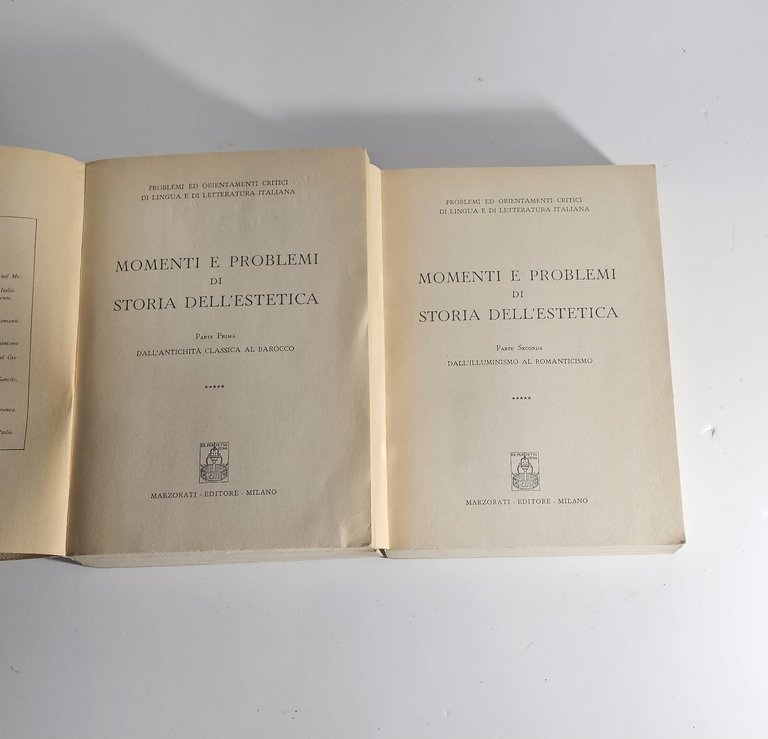 Storia Estetica Momenti Problemi 2 Volumi Marzorati Filosofia | Immagine Gallery 3