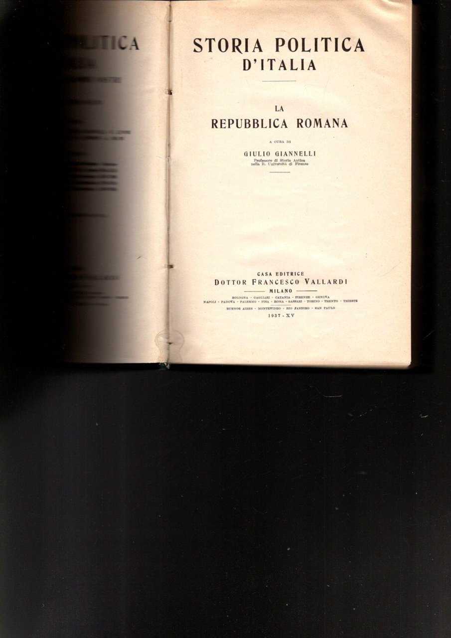 STORIA POLITICA D'ITALIA - LA REPUBBLICA ROMANA