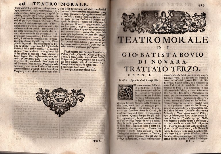 Teatro morale dogmatico istorico dottrinale e predicabile In Venezia 1736