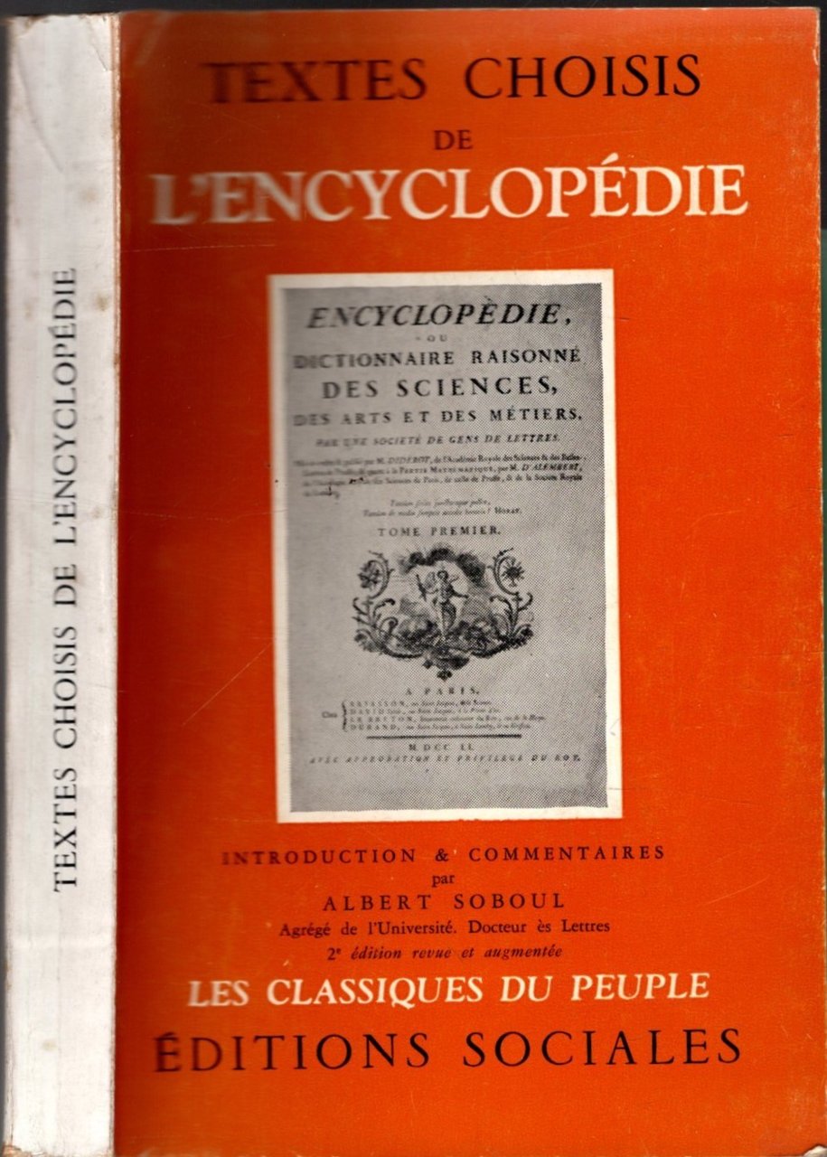 Textes choisis de l'encyclopedie -collection les classiques du peuple