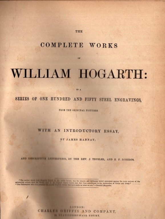 The Complete Works Of William Hogarth: In A Series Of …