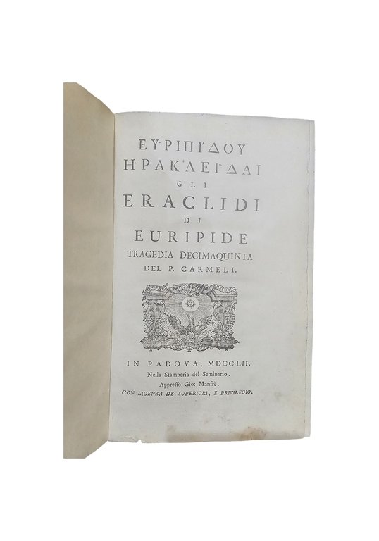 Tragedie di Euripide 3 vol. 1743 - 1744 - 1752