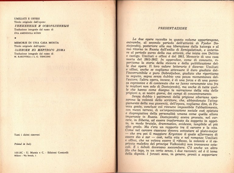 Umiliati e offesi - Memorie di una casa morta