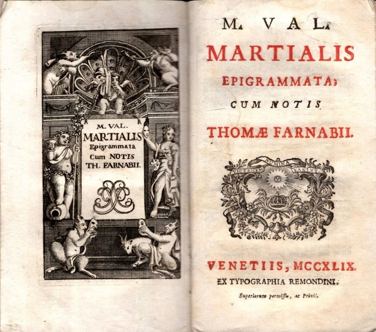 Val. Martialis Epigrammata. Cum Notis Thomae Farnabii Di Martialis Marcus …