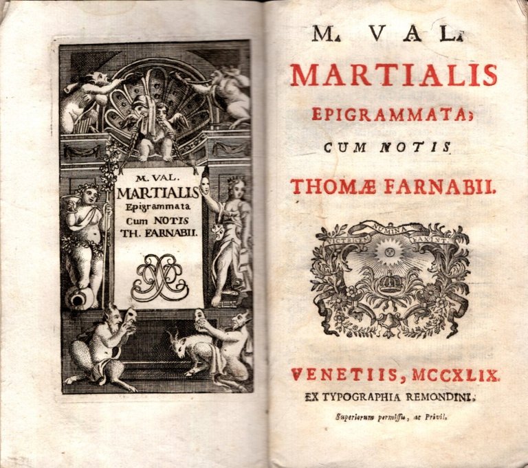Val. Martialis Epigrammata. Cum Notis Thomae Farnabii Di Martialis Marcus …