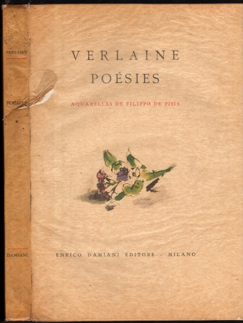 VERLAINE POESIES AQUARELLES DE FILIPPO DE PISIS