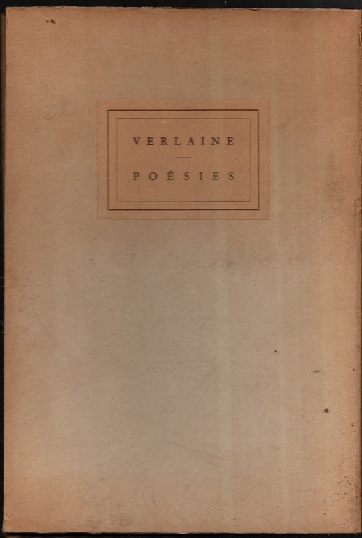 VERLAINE POESIES AQUARELLES DE FILIPPO DE PISIS