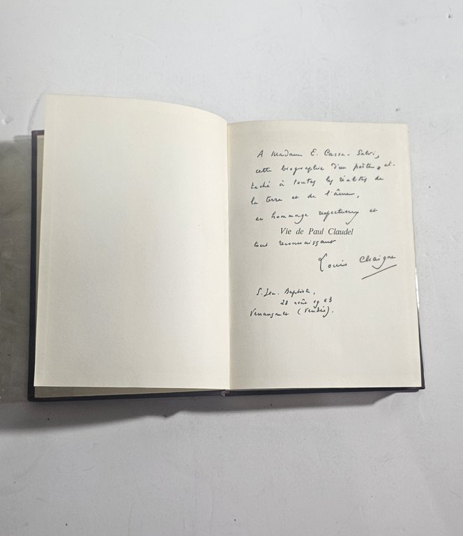 Vie de Paul Claudel Louis Chaigne Dedica Autografa 1963 Raro | Immagine Gallery 2