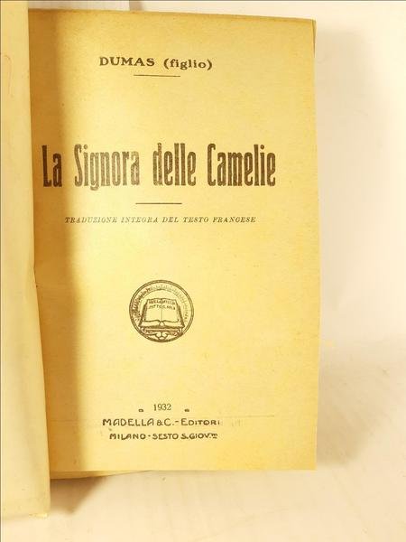 Dumas La signora delle Camelie Madella 1932