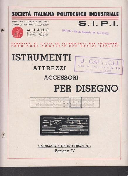Pubblicità catalogo Strumenti per il disegno 1960 c.a. | Immagine principale