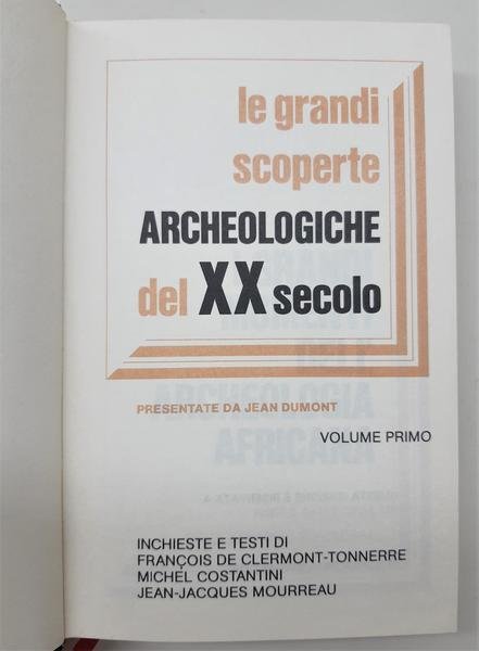 Jean Dumont Le scoperte archeologiche del XX secolo 3 volumi …