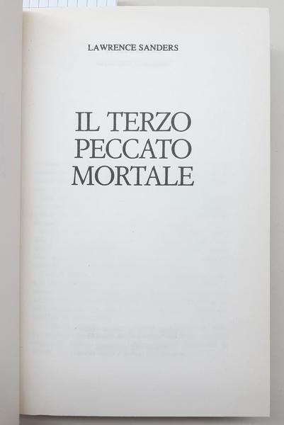 Lawrence Sanders Il terzo peccato mortale Sperling & Kupfer 1981