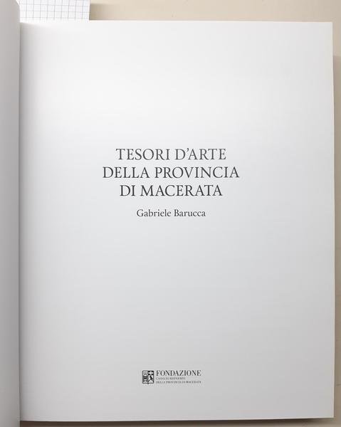 Gabriele Barucca Tesori d'arte della provincia di Macerata CARIMA 2018