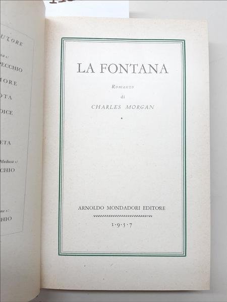 Charles Morgan La fontana Mondadori 1957